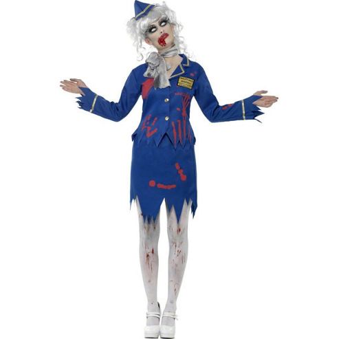 Image of Zombie Air Hostess - Adult Costume Size: 16-18