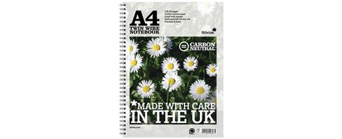 Image of Silvine Co2 Neutral A4 Twin Wire Notebook White 120 Pages R302