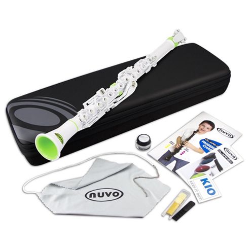 Image of Nuvo Clarineo C Clarinet - White With Green Trim