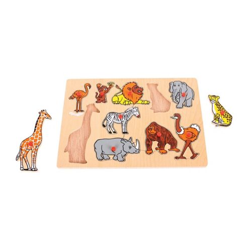 Image of Bigjigs Toys Bj096 Jungle Lift Out Puzzle