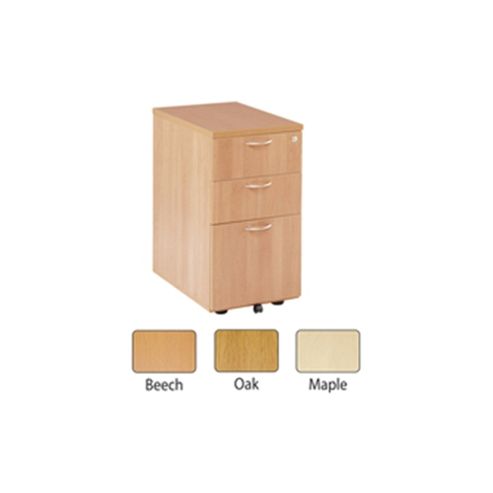 Image of Jemini 3-drawer Under-desk Pedestal Maple Kf72089