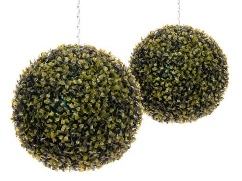 Image of Artificial 33cm Diameter Boxwood Ball Topiary X 2