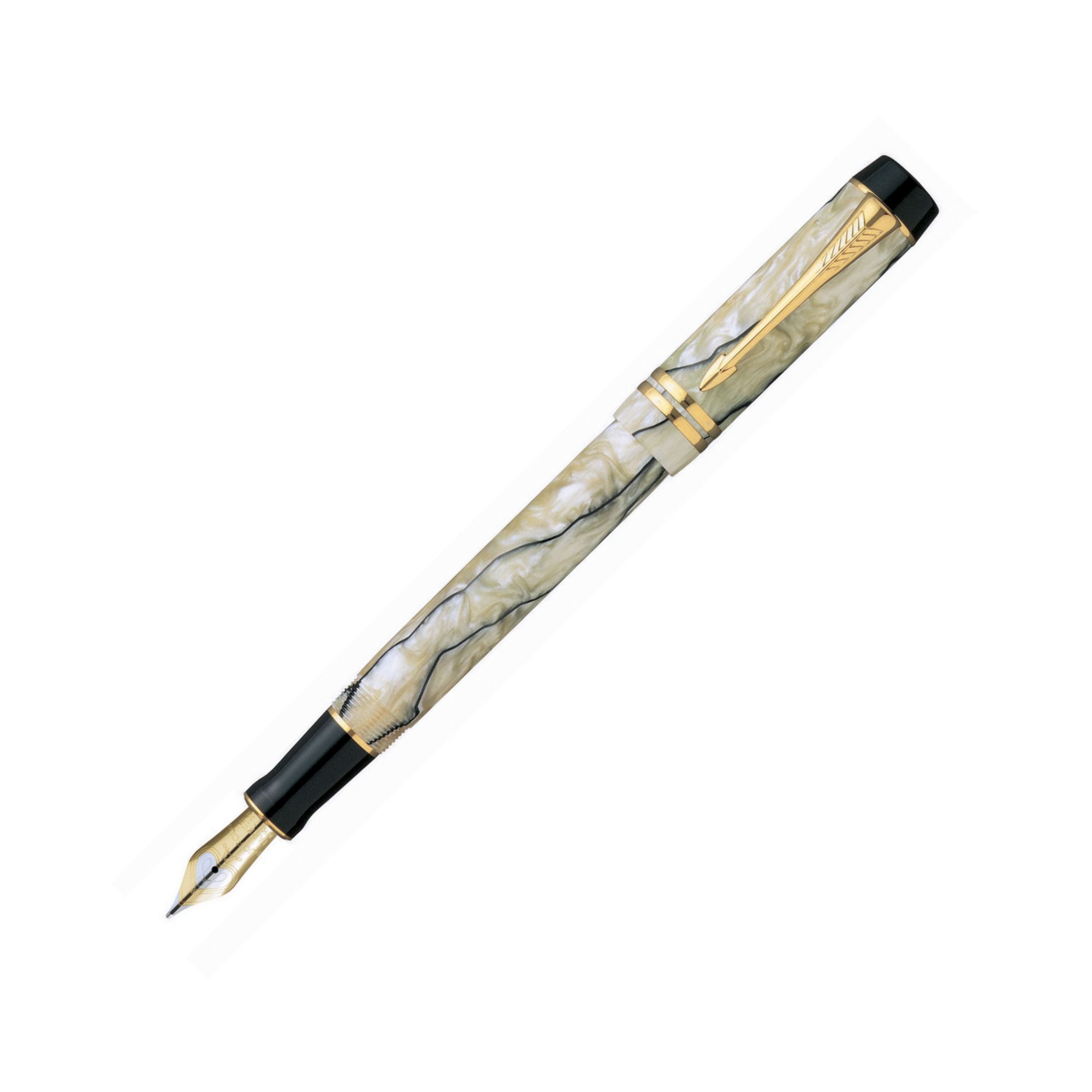 Parker Duofold Pearl and Black Centennial Fountain Pen at Tesco Direct