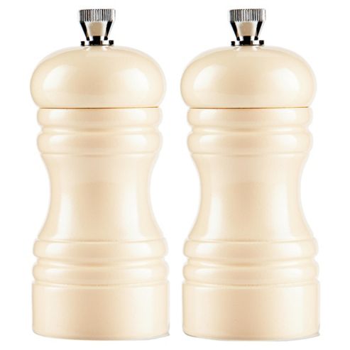 Image of Tesco Lacquer Salt & Pepper Mill Cream
