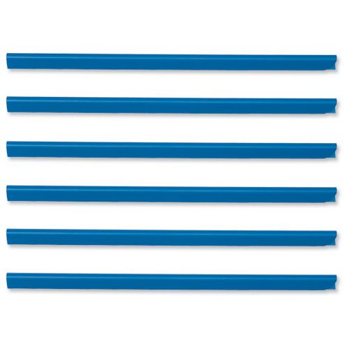 Image of Durable Spine Bars For 60 Sheets A4 Capacity 6mm Blue Ref 2931/06 [pack 50]