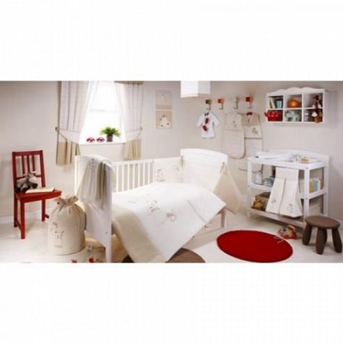 Image of Bed-e-byes Zippy Zebra Room In A Box With Tab Top Curtains 117x137