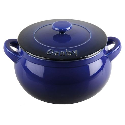 Image of Denby Imperial Blue Ceramic Casserole Dish