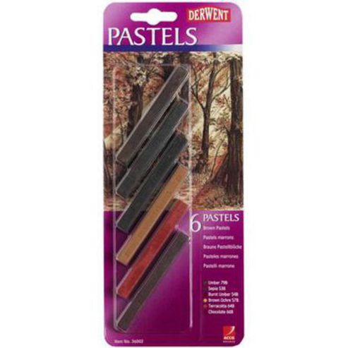 Image of Derwent Pastel Brown Blister 6