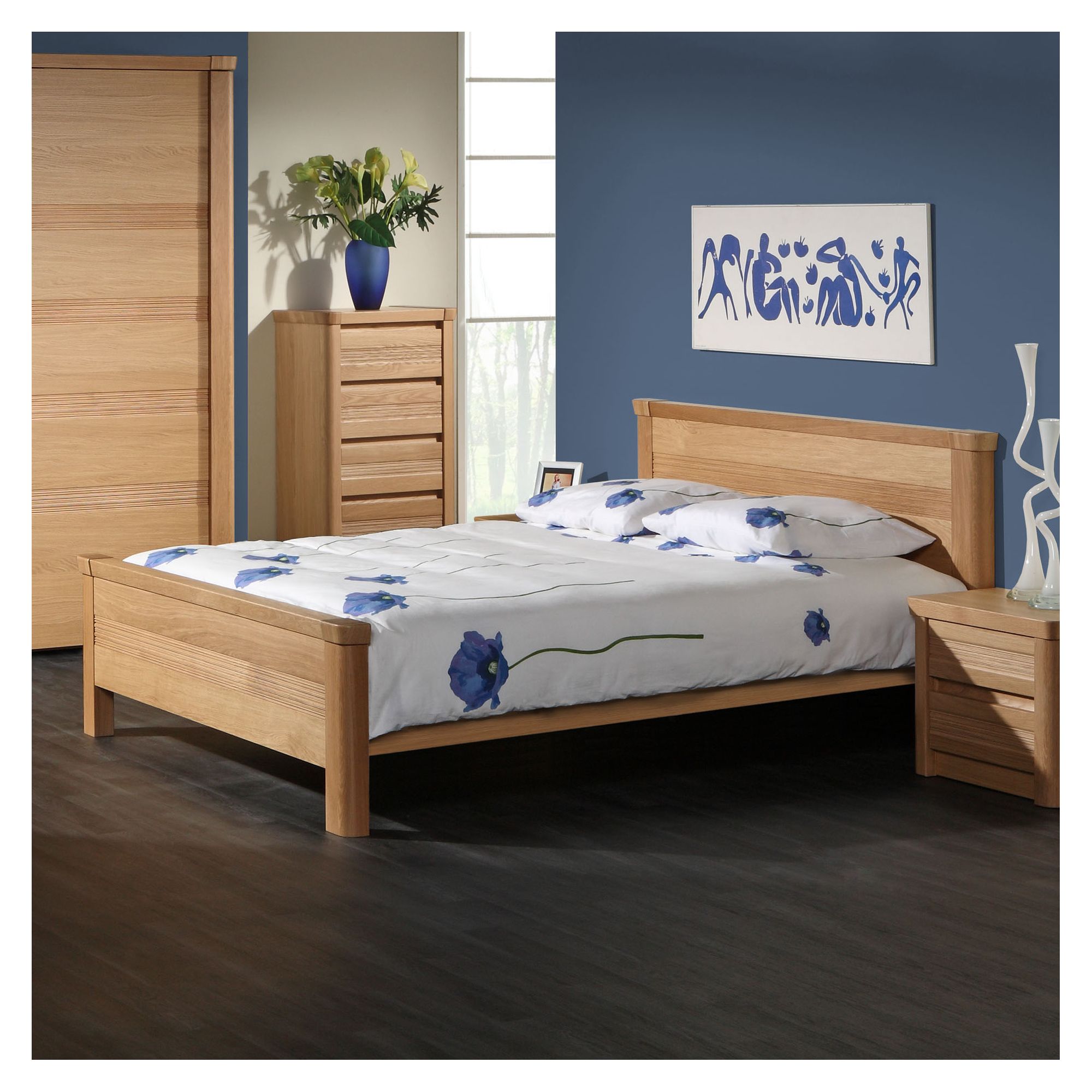 Sleepline Mundo Bed - European Double - Mat Lacquered at Tesco Direct