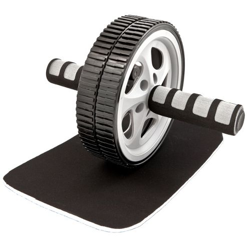 Image of Tunturi Deluxe Double Ab Roller Exercise Wheel With Knee Pad