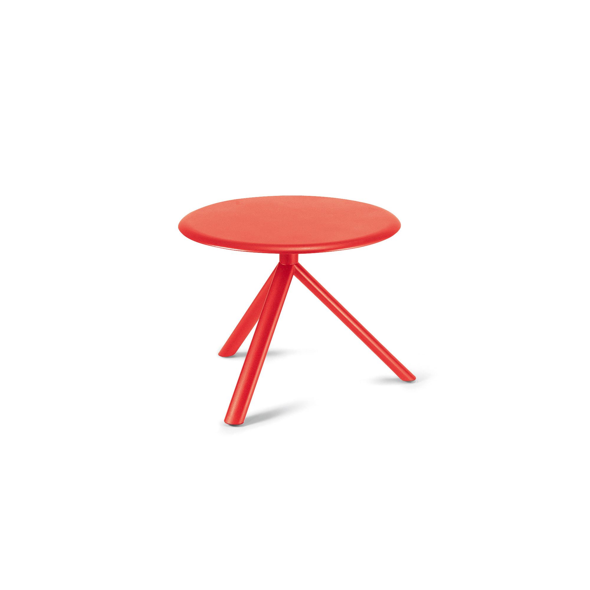 Plank Miura Round Table with Metal Table Top - 45cm - Traffic red at Tesco Direct