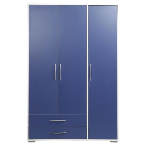 Image of Newport Triple 2 Drawer Wardrobe Blue