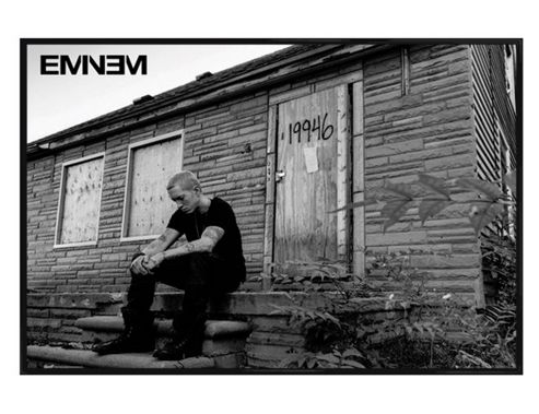 Image of Gloss Black Framed Eminem Marshall Mathers Lp 2 Poster