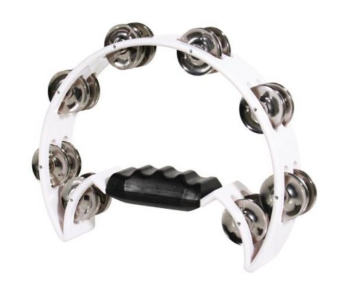 Image of Half Moon Tambourine - White