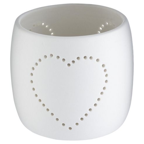 Image of Tesco Ceramic Heart Tealight Holder
