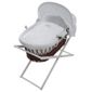 Wicker Moses Basket Stand in White