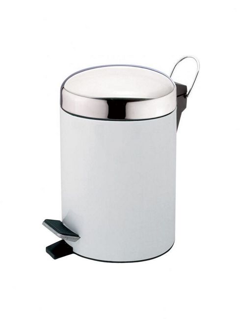 Image of Sanwood 3 Litre Pedal Bin - White