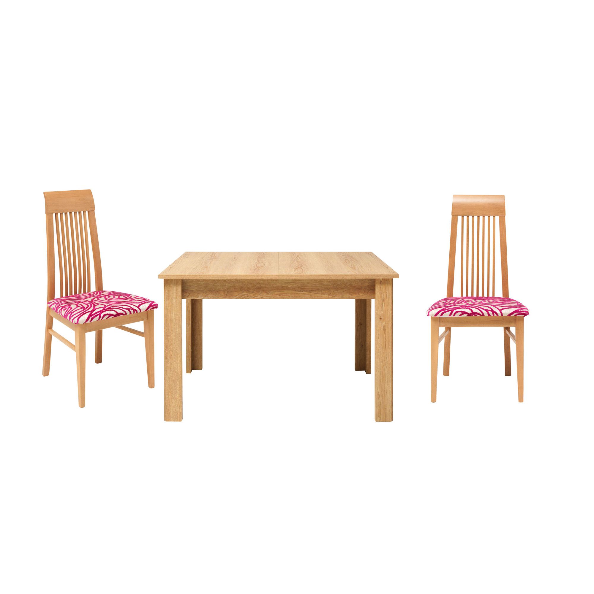 Caxton Darwin Dining Table Set with 4 Slatted Back Chair in Chestnut at Tesco Direct