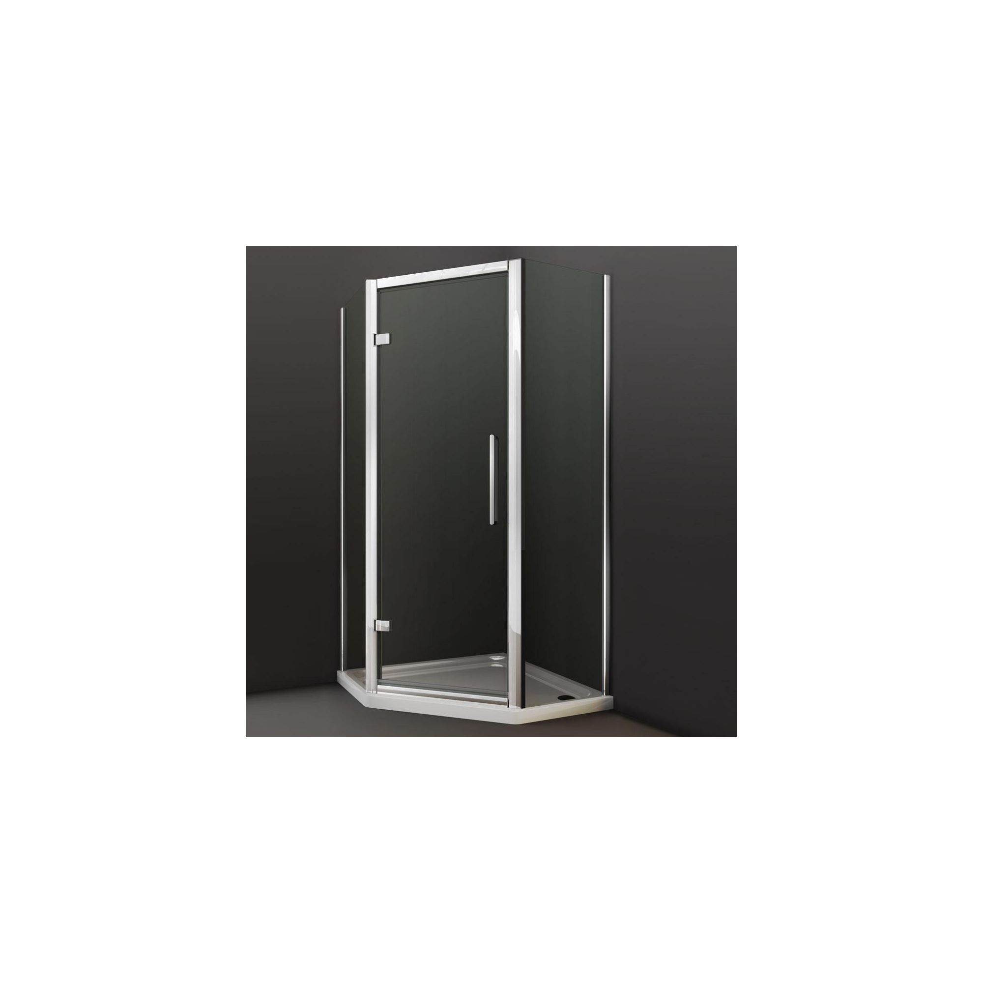 Merlyn Series 8 Pentangle Shower Door, 900mm x 900mm, Chrome Frame, 8mm Glass at Tesco Direct