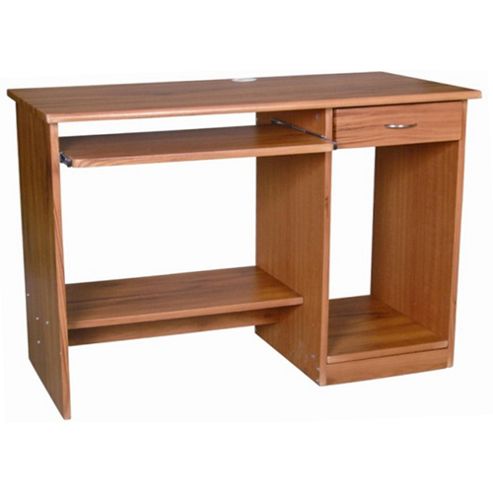Image of Abbey - Computer Desk / Workstation With Storage - Brown