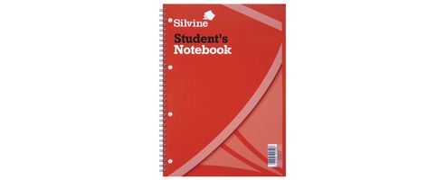 Image of Silvine Student Spiral Notebook Soft Cover 60 Sheets 297x210mm Ref 141 [pack 12]