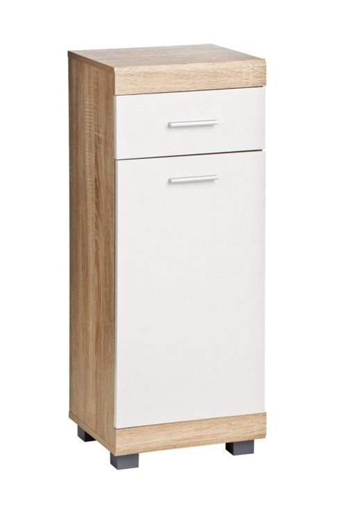 Image of Premier Housewares 90 Cm Floor Standing Cabinet In White / White Wash