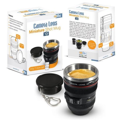 Image of Twitfish Camera Lens Shot Glass X3 - Black