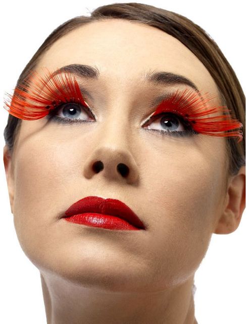 Image of Diamante Eyelashes (red)