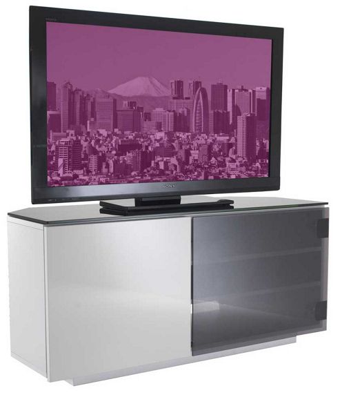 Image of Tokyo High Gloss Black And White Tv Stand