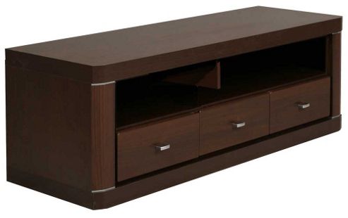 Image of Ultimum Camden Wide 3 Drawer Dark Wenge Tv Stand