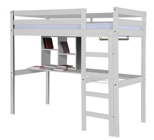 Image of Rimini High Bed Student Set Whitewash