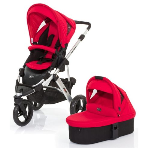 Image of Abc Design Cobra 3 In 1 Pushchair & Carrycot (silver/cranberry)