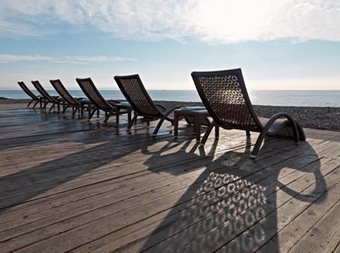 Image of Varaschin Altea Sunbed By Varaschin R And D - White - Panama Castoro