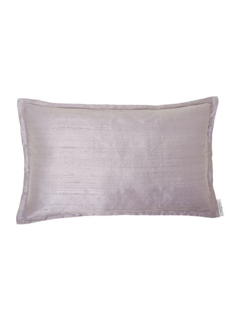 Image of Pied A Terre Slub Silk Cushion Mid Grey 30 X 50