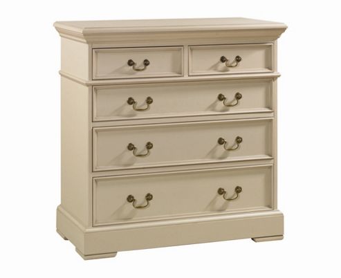 Image of Yp Furniture Country House Five Drawer Chest - Ivory