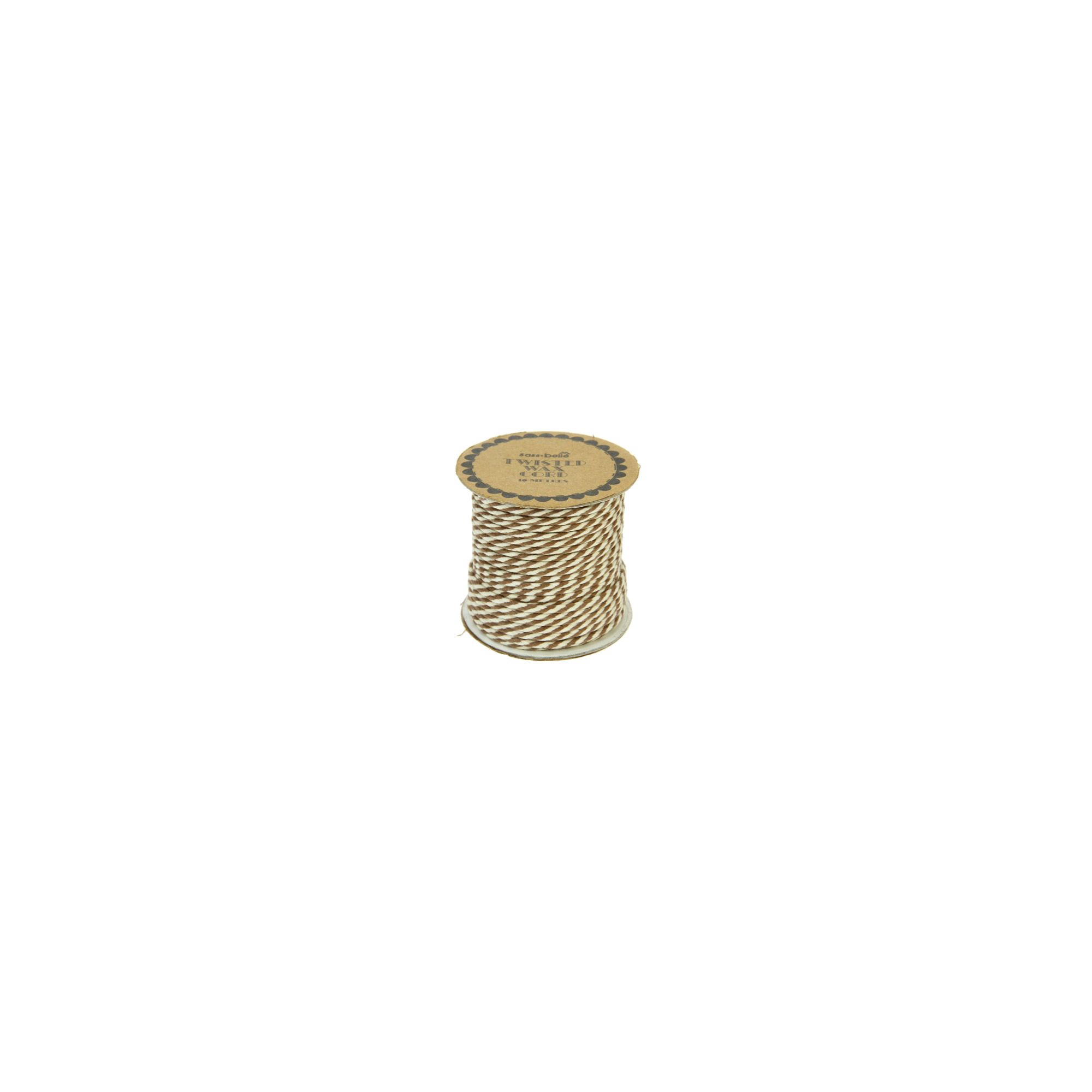 Twisted Wax Cord 10m Brown