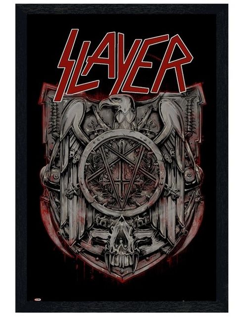 Image of Slayer Black Wooden Framed Eagle Poster
