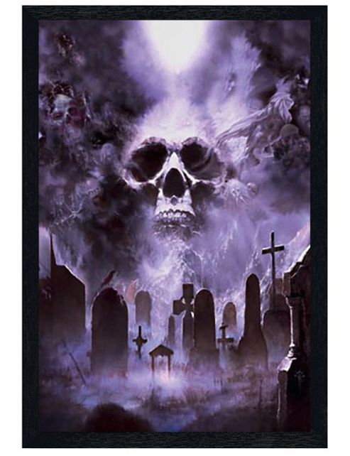 Image of Fournier Black Wooden Framed Cemetery Poster