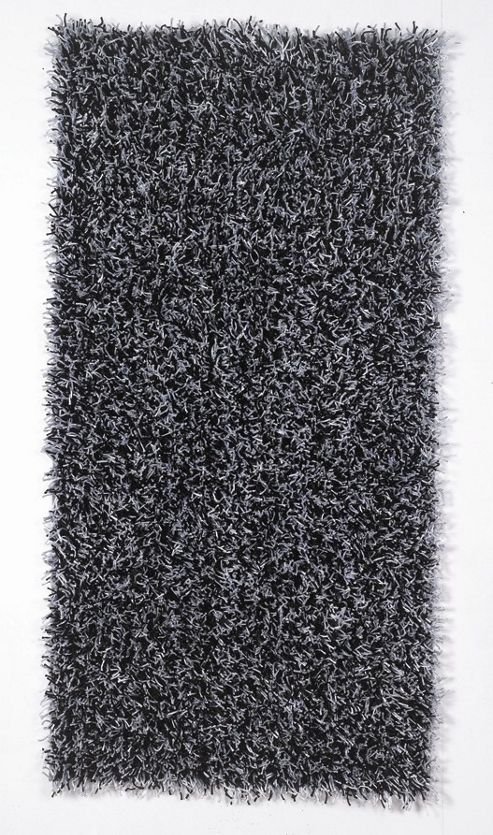 Image of Home Essence Sorena Fly Silver Shag Rug - 160cm X 110cm (5 Ft 3 In X 3 Ft 7.5 In)