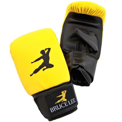 Image of Bruce Lee Signature Boxing Bag Gloves Synthetic Leather - Yellow