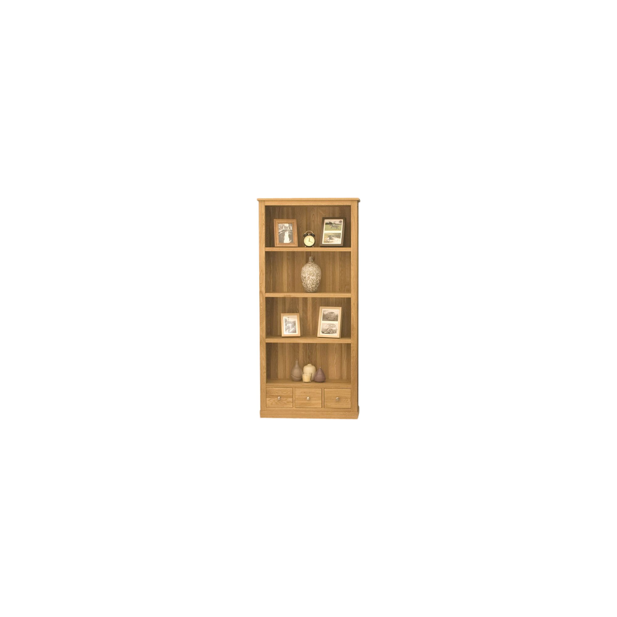 Baumhaus Mobel Oak Large 3 Drawer Bookcase at Tesco Direct