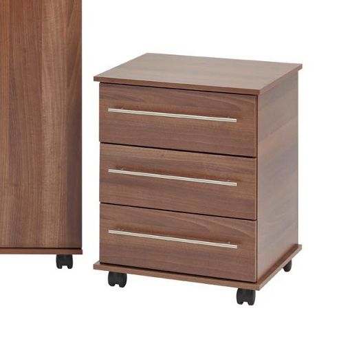 Image of Ideal Furniture Bobby 3 Drawer Chest - Walnut