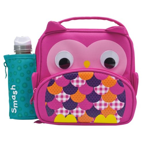 Image of Smash 3d Owl Lunch Bag And Water Bottle Set