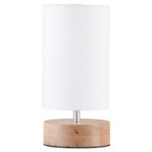 Tesco Lighting Cylinder Wooden Table Lamp Natural