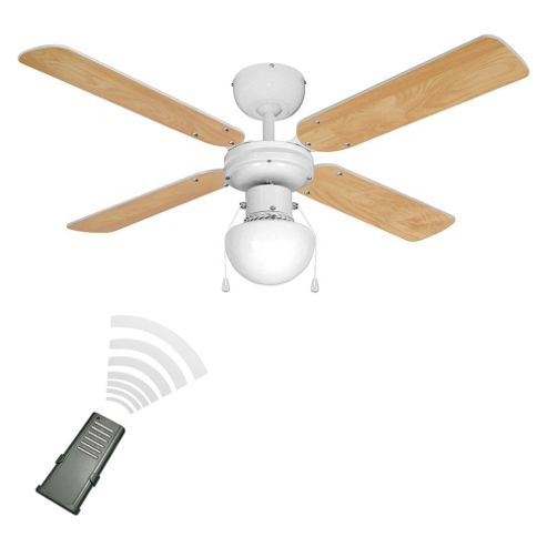 Image of Nimrod Remote Control 42 Ceiling Fan With Light In White