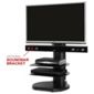 Off The Wall Origin II TV Stand - Black / Black glass