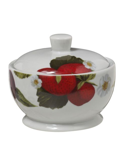 Image of Linea Botanical Fruits Sugar Bowl In White