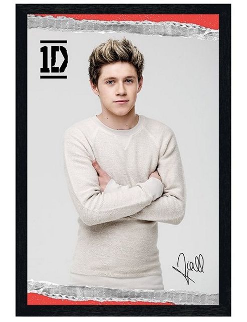 Image of Black Wooden Framed One Direction Niall Signature Poster