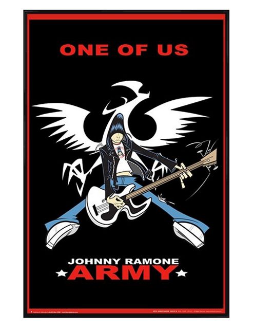 Image of The Ramones Gloss Black Framed One Of Us Poster