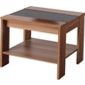 Home Essence Hollywood Shearwater Lamp Table in Walnut Veneer and Black Gloss